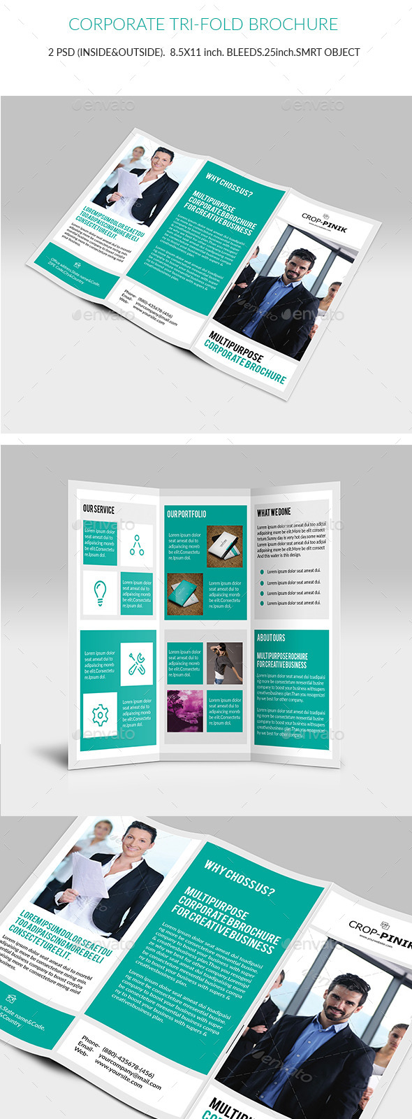 Company Portfolio Tri-Fold Brochure V2 - Corporate Brochures