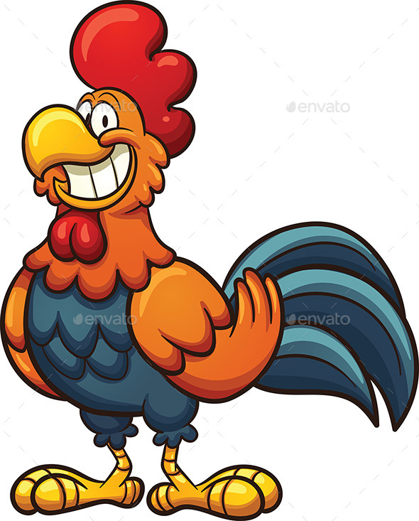 Cartoon Rooster by memoangeles | GraphicRiver