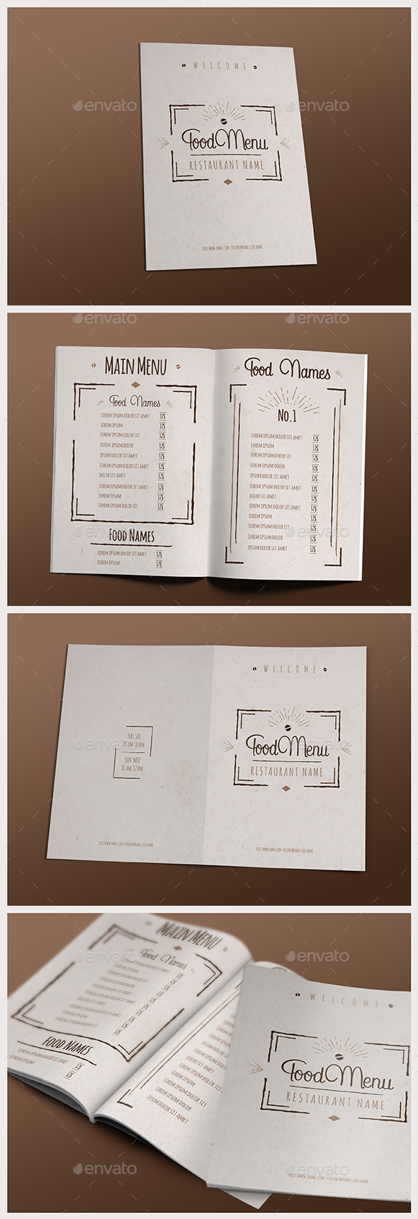 Elegant Food Menu IV