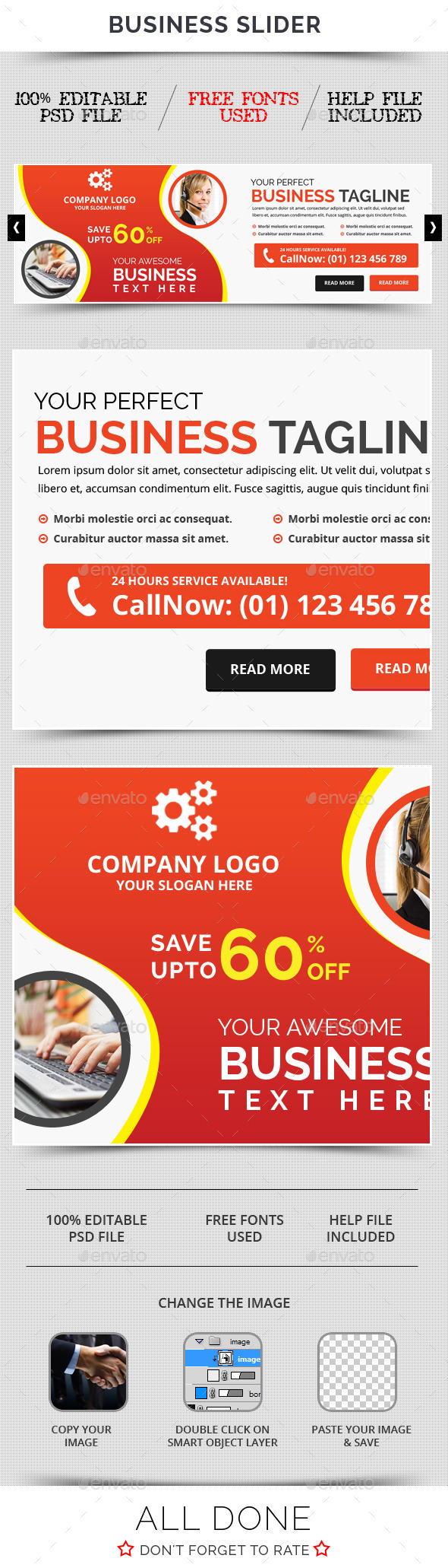 Business Slider V34 - Sliders & Features Web Elements