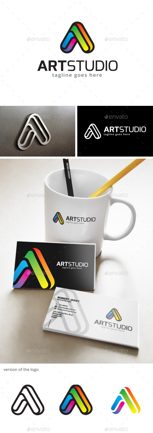 Art Studio Letter A Logo Art Studio Letter A Logo