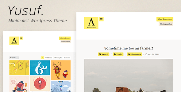 Yusuf Minimalist WordPress Theme Yusuf Minimalist WordPress Theme