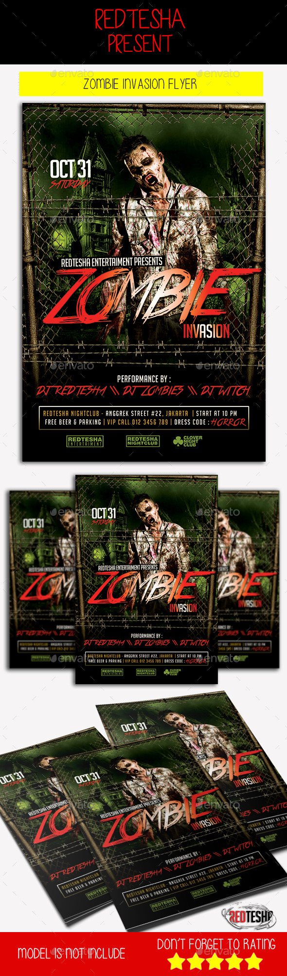 Zombie Invasion Flyer - Holidays Events