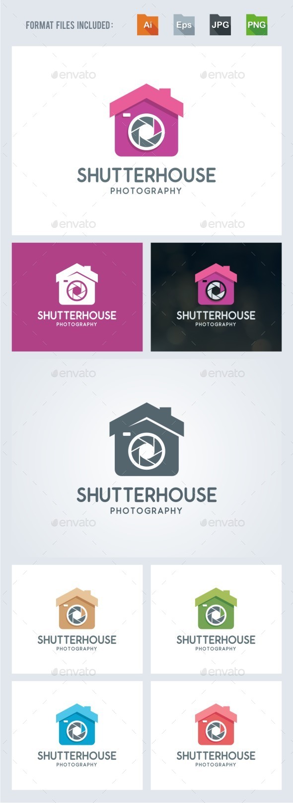 Shutter House - Photography Logo Template - Symbols Logo Templates