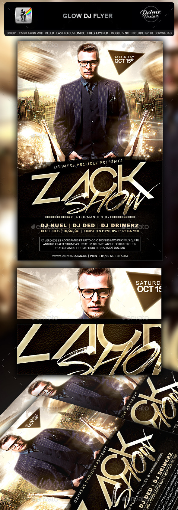 Glow DJ Flyer - Events Flyers