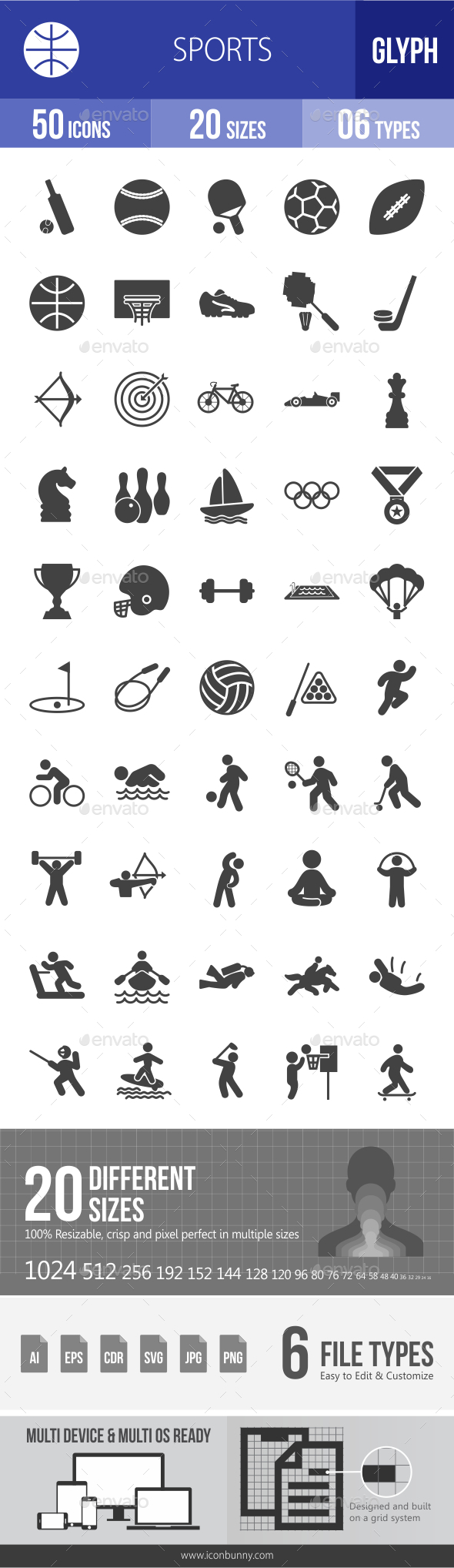 Sports Glyph Icons - Icons
