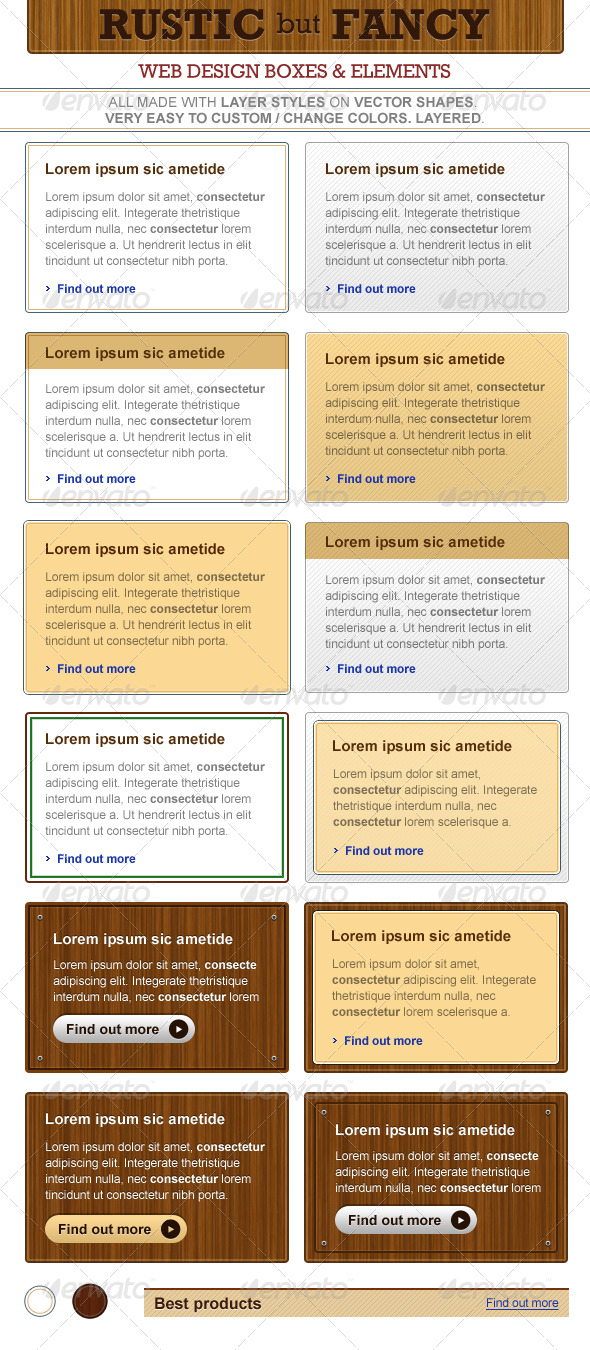 Rustic But Fancy - Web Design Elements - Miscellaneous Web Elements
