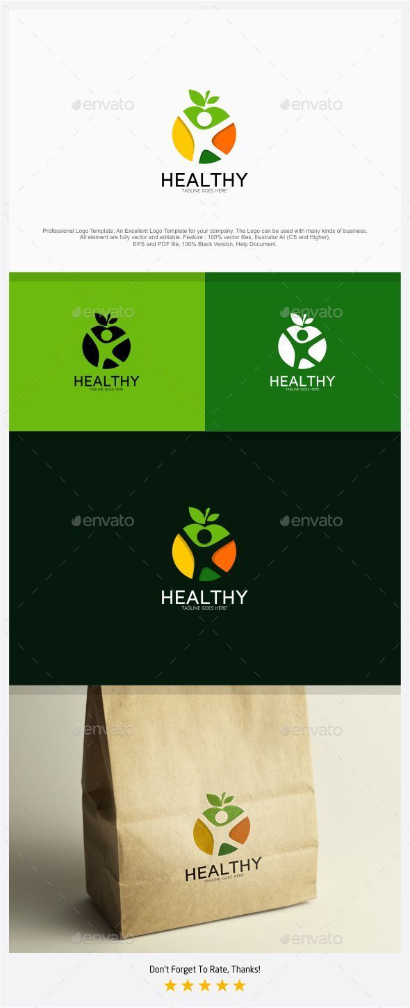 Healthy Food and Body Logo Healthy Food and Body Logo
