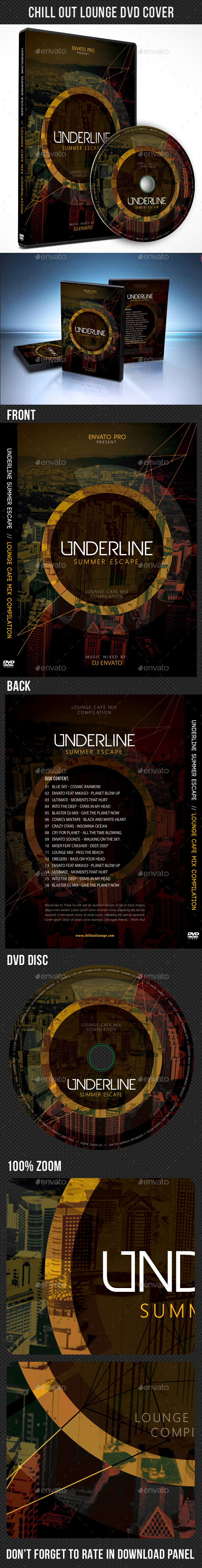 Underline Summer Escape DVD Cover - CD & DVD Artwork Print Templates
