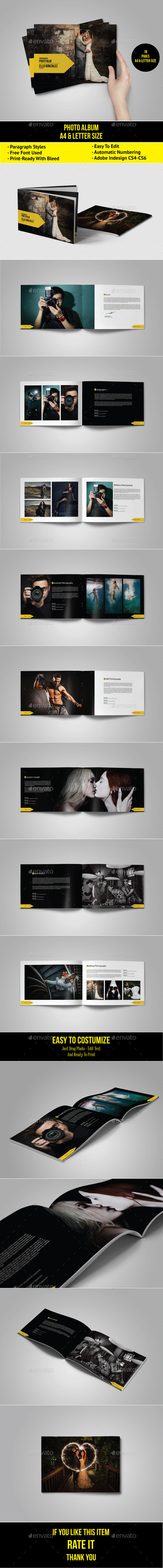 Portfolio Photographer - Photo Albums Print Templates