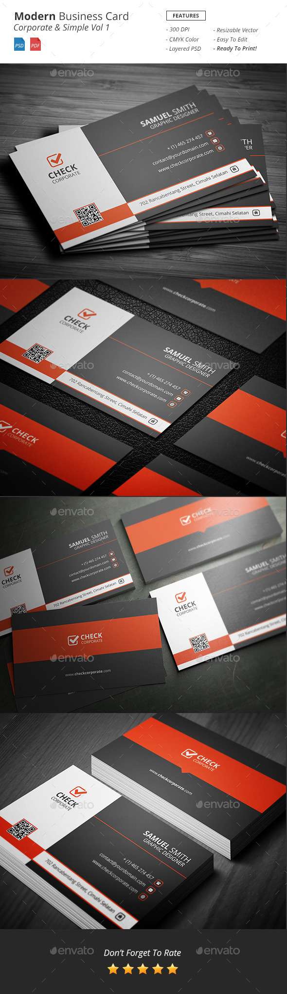 Modern - Corporate Business Card Vol 1 - Corporate Business Cards