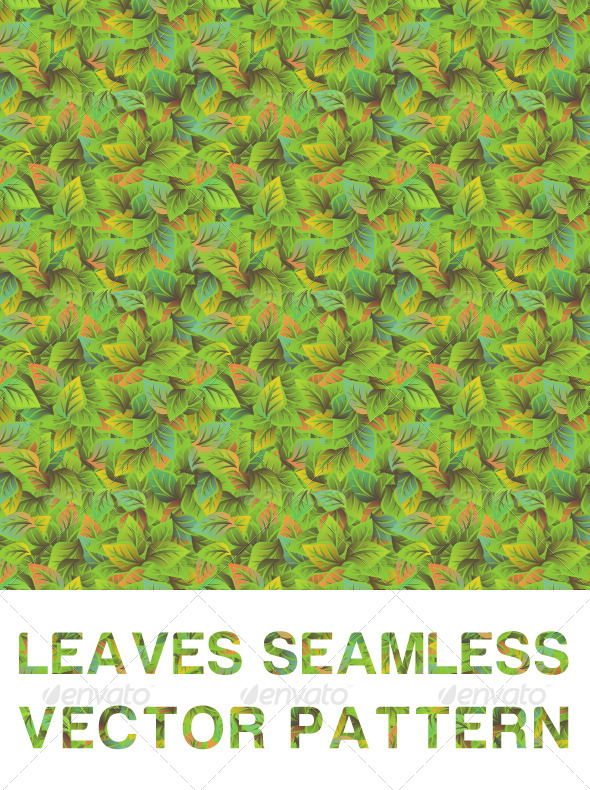 Leaves Seamless Vector Pattern - Patterns Decorative