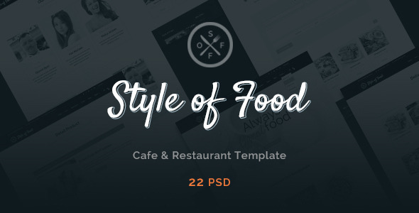 Style of Food Restaurant & Cafe PSD Template Style of Food Restaurant & Cafe PSD Template