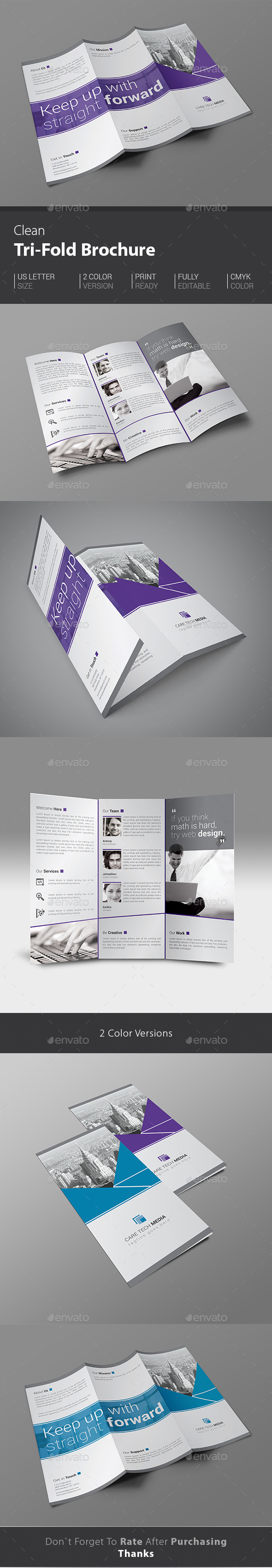 Clean Trifold Brochure - Corporate Brochures