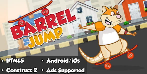 Barrel Jump HTML5 Mobile Game Capx