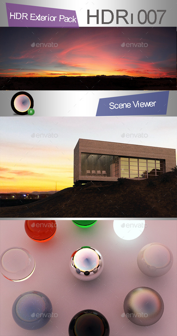 ED Exterior HDR 007 - Sunset Sky - 3DOcean Item for Sale