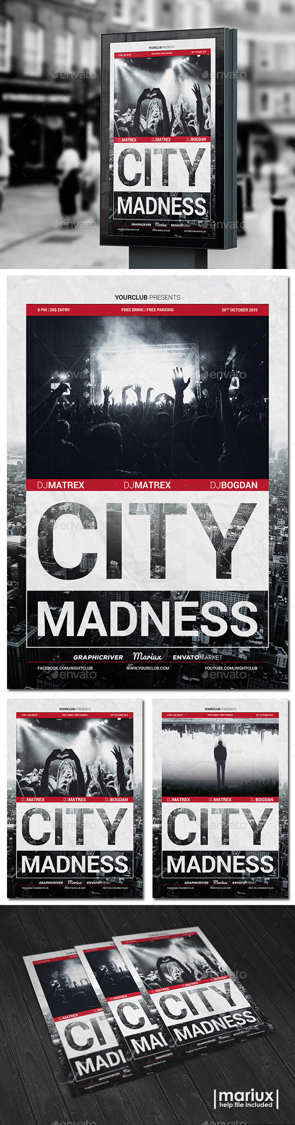 City Madness Party Flyer - Clubs & Parties Events