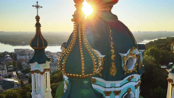 St. Andrew's Church in the Morning. Kyiv, Ukraine alt