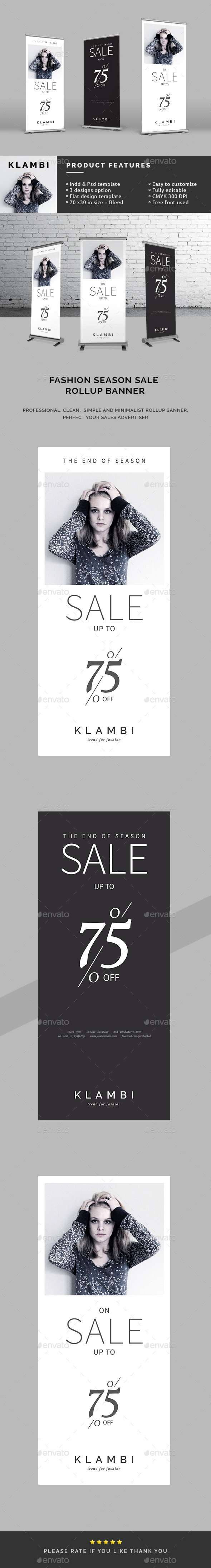 The End of Season Sale Roll Up Banner - Signage Print Templates