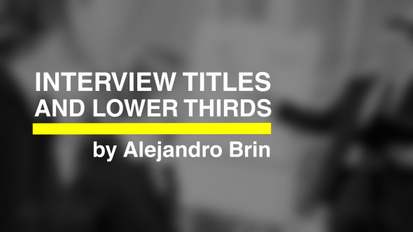 Interview Titles Video Displays template preview