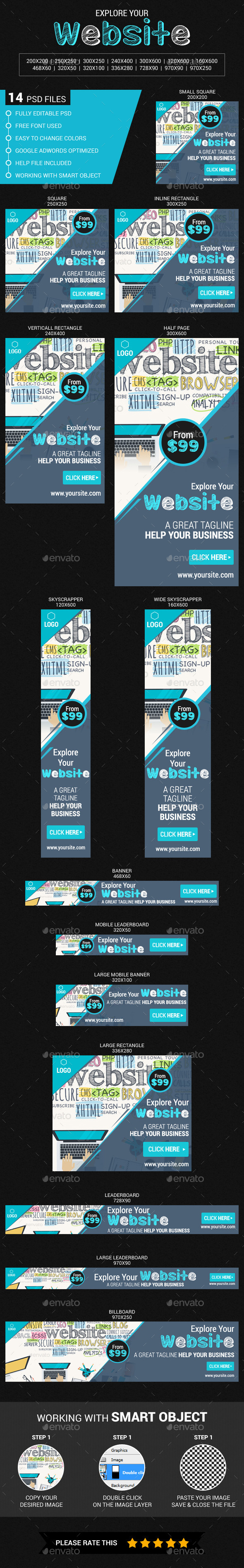 Explore Your Website - Banners & Ads Web Elements