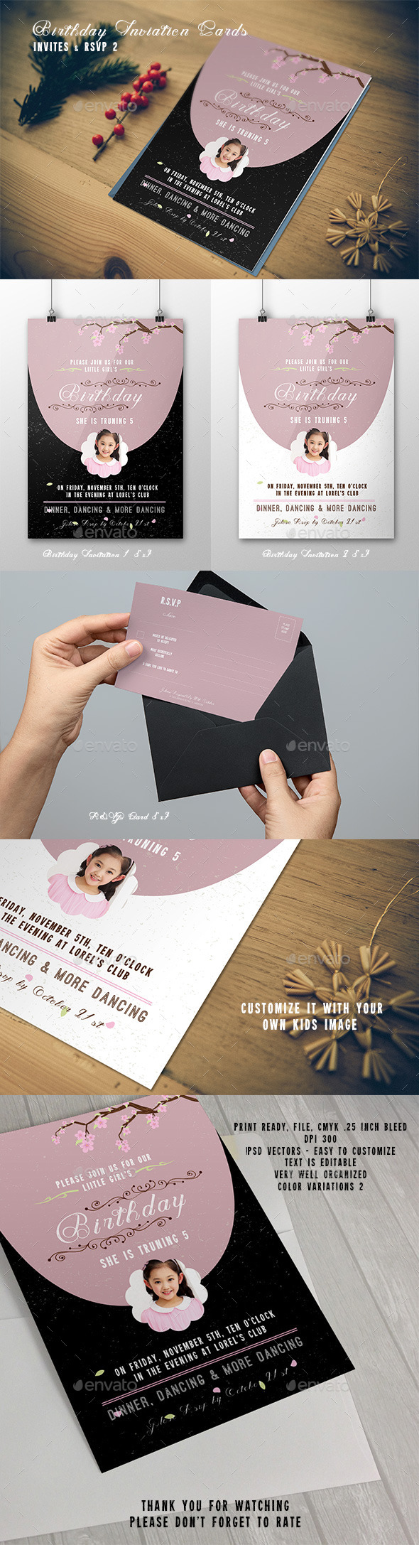 Birthday Invitation & RSVP Cards Birthday Invitation & RSVP Cards
