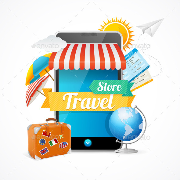 On-line Travel Concept - Travel Conceptual