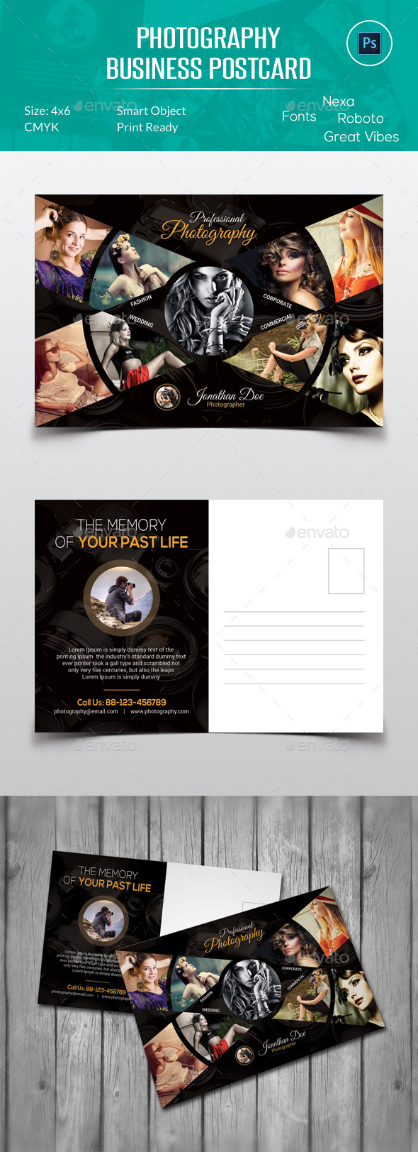 Photography Postcard - Cards & Invites Print Templates