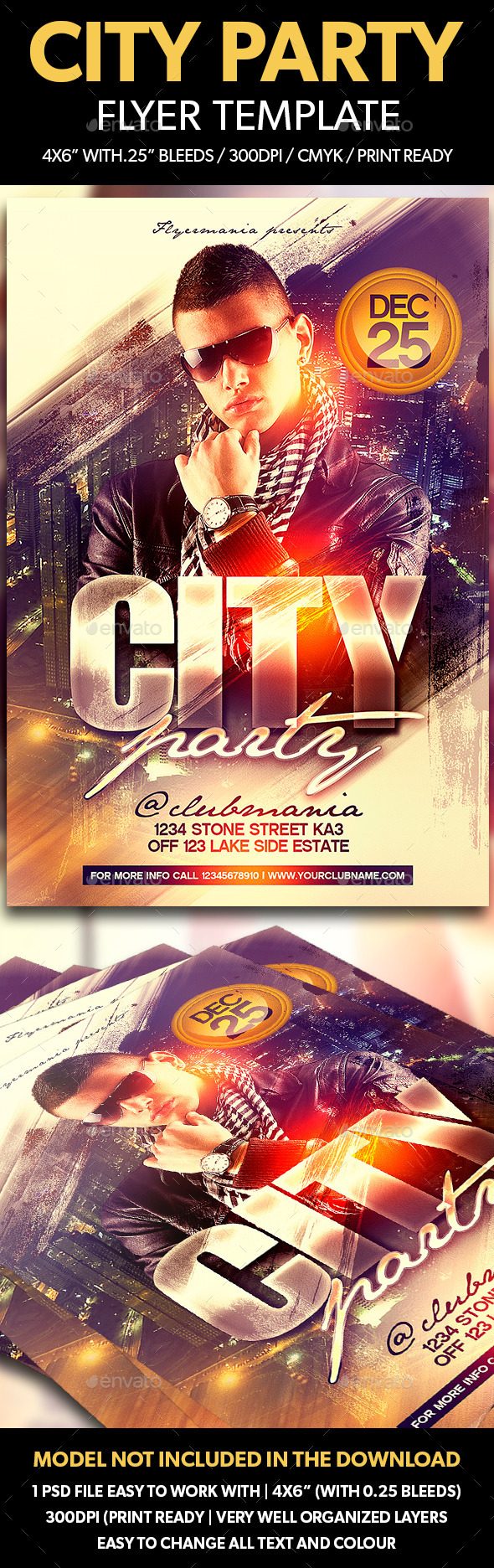 City Party Flyer Template - Flyers Print Templates