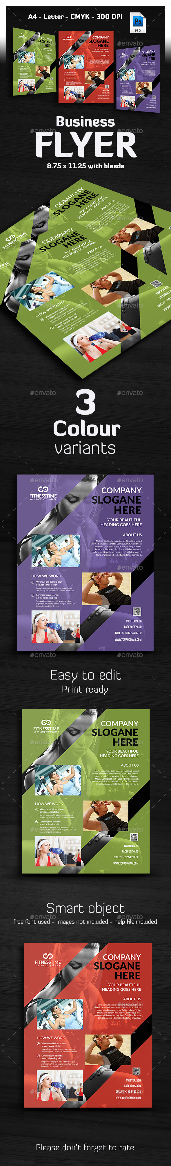 Fitness / Gym Flyer Template - Corporate Flyers