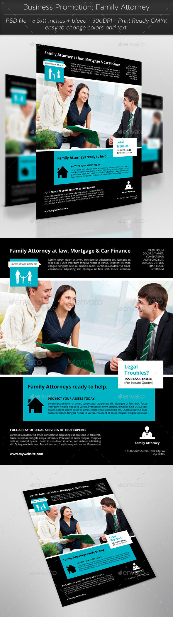 Business Promotion: Family Attorney - Flyers Print Templates