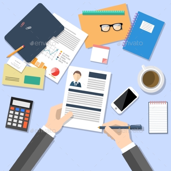HR Manager Working With CV - Concepts Business
