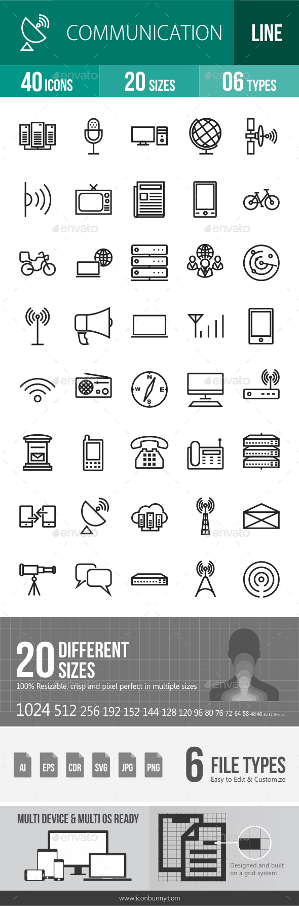 Communication Line Icons - Icons