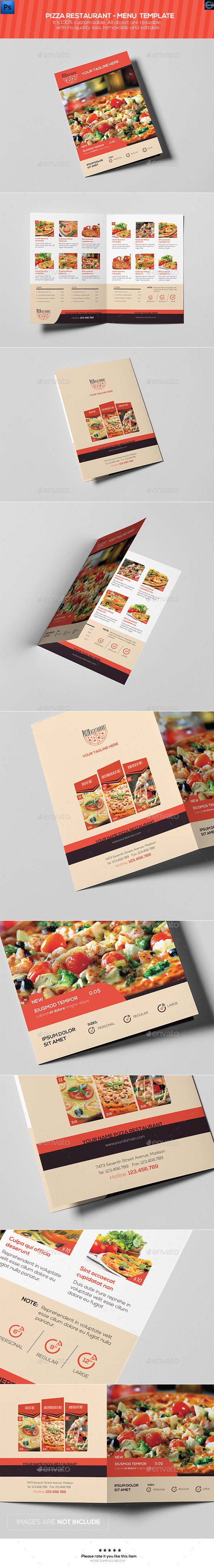Pizza Restaurant - Menu Template - Food Menus Print Templates