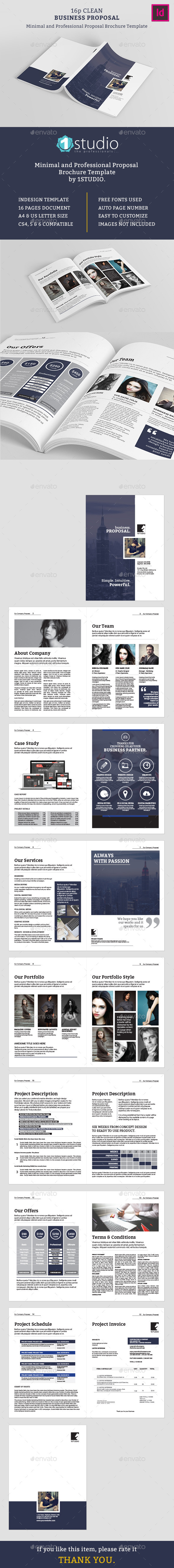 Clean Proposal and Brochure Template - Proposals & Invoices Stationery
