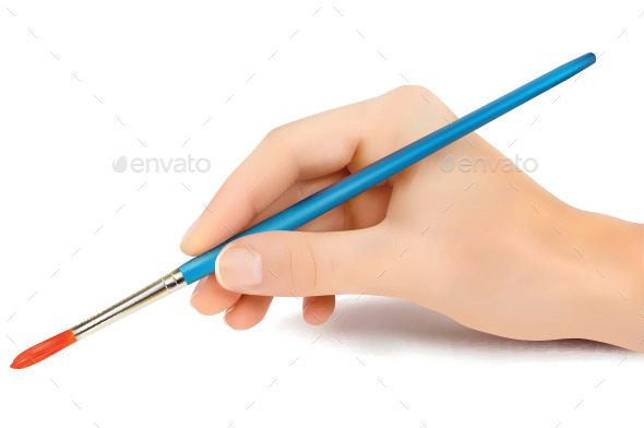 Hand Holding Brush Hand Holding Brush