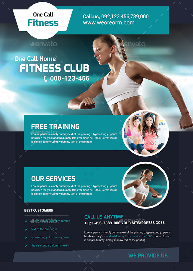 Fitness Flyer - Gym Flyer Templates, Print Templates | GraphicRiver