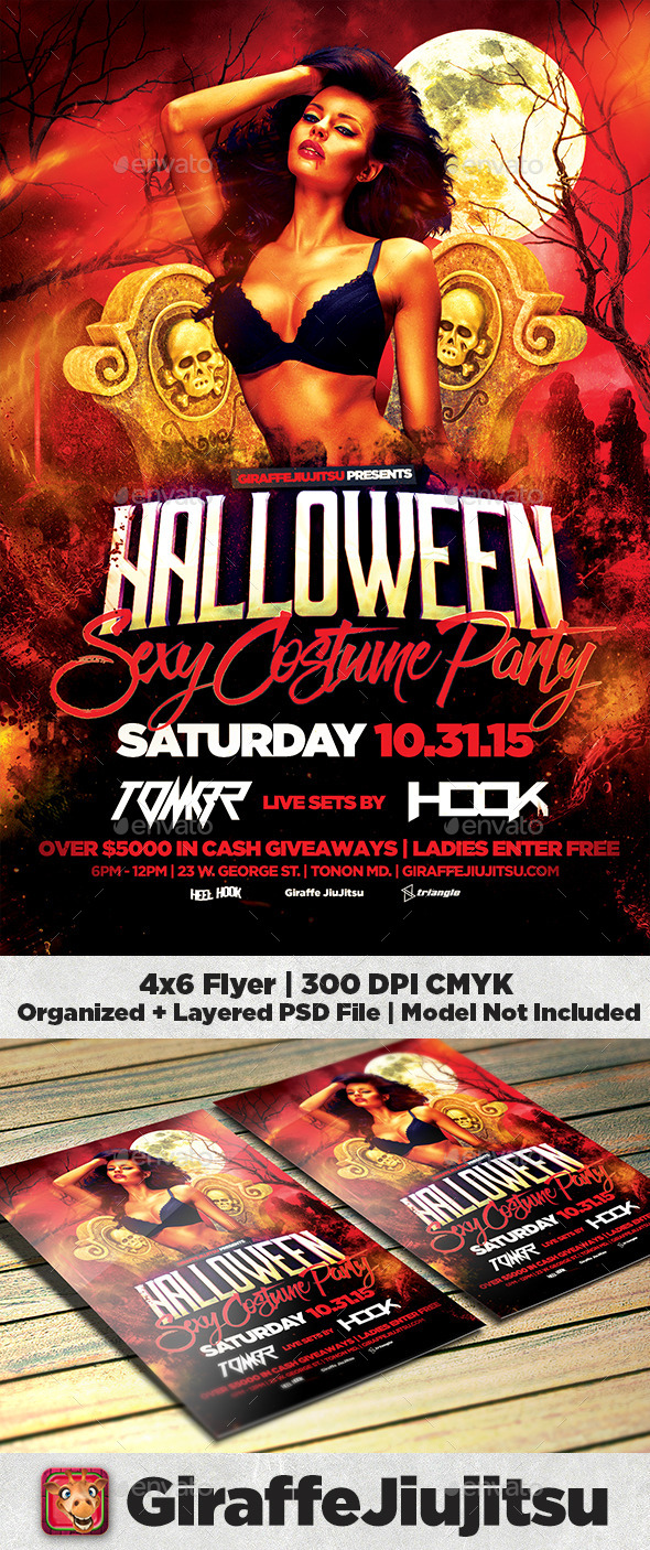 Sexy Halloween Costume Party Flyer Template In Halloween Costume Party Flyer Templates