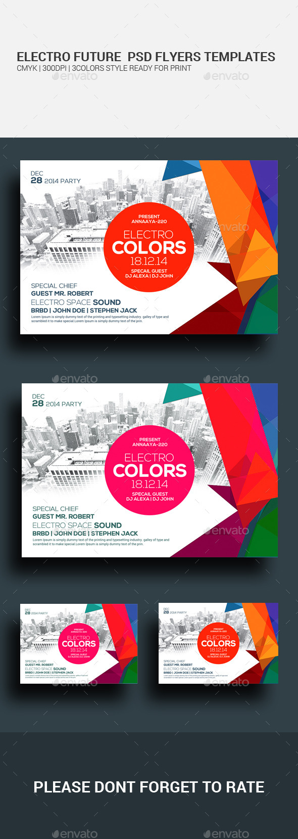 Futuristic Flyer Psd Templates - Clubs & Parties Events
