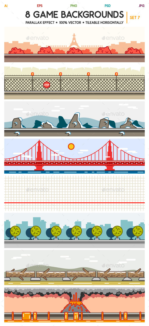8 Game Backgrounds Set 7 8 Game Backgrounds Set 7