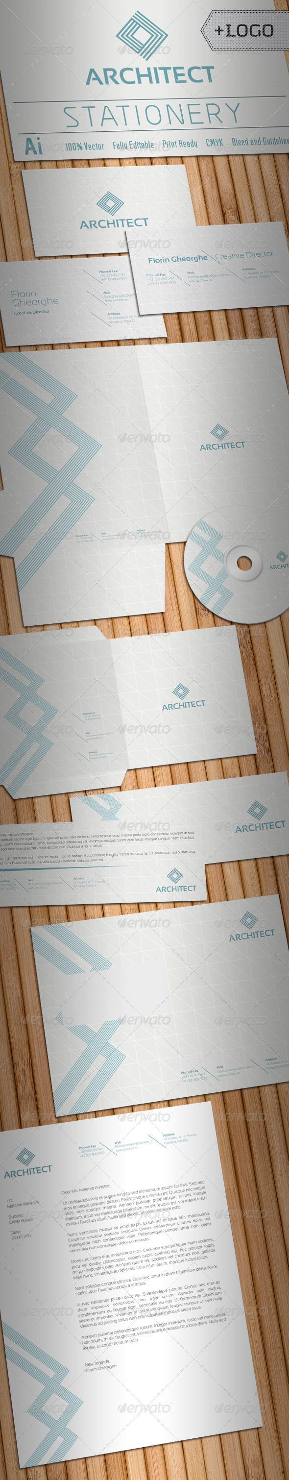 Architect Stationery - Stationery Print Templates