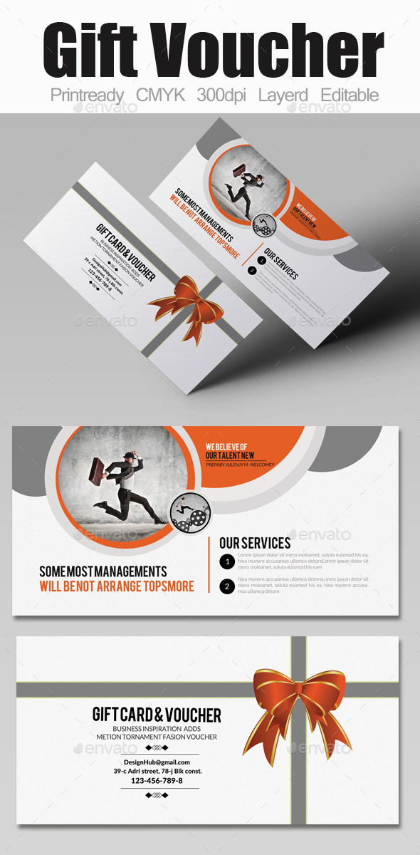 Multi Use Business Gift Voucher - Cards & Invites Print Templates