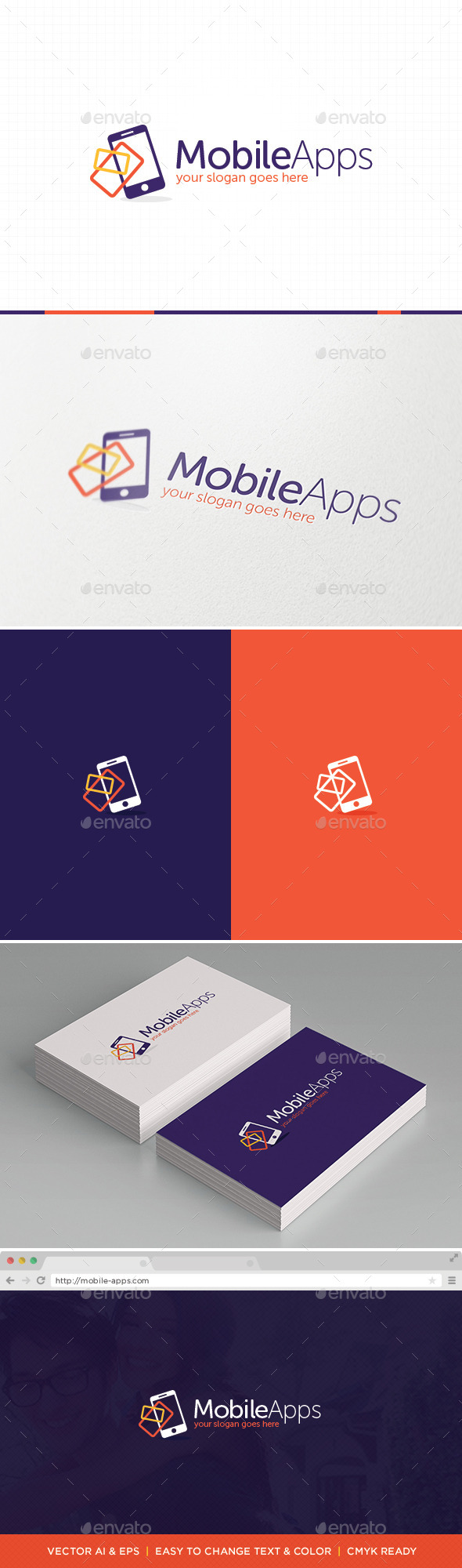 Mobile Apps Logo - Symbols Logo Templates
