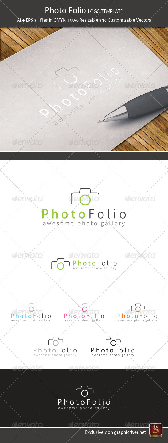 Photo Folio Logo Template - Vector Abstract