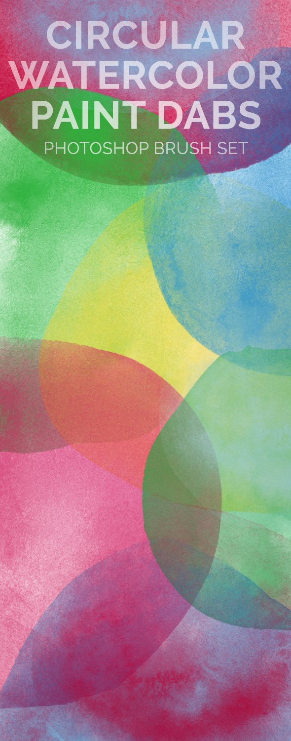 Watercolor Paint Dabs Photoshop Brush Set - Artistic Brushes