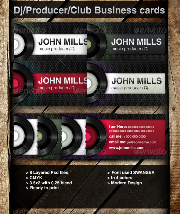 DJ Producer Club Business Cards By Hotpin