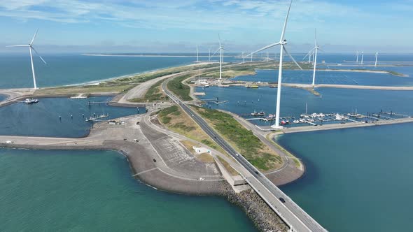 An Artificial Island in the Netherlands Neeltje Jans Aerial View alt
