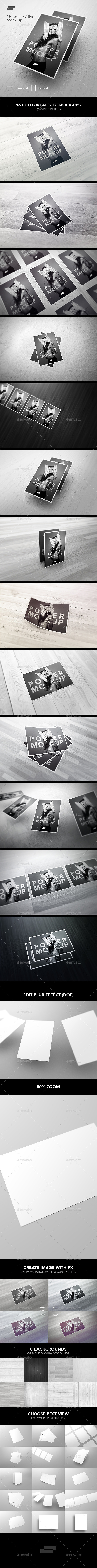A4 A5 Poster Flyer Mock up - Posters Print