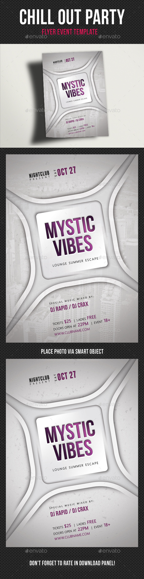 Chill Out Mystic Vibes Flyer - Clubs & Parties Events