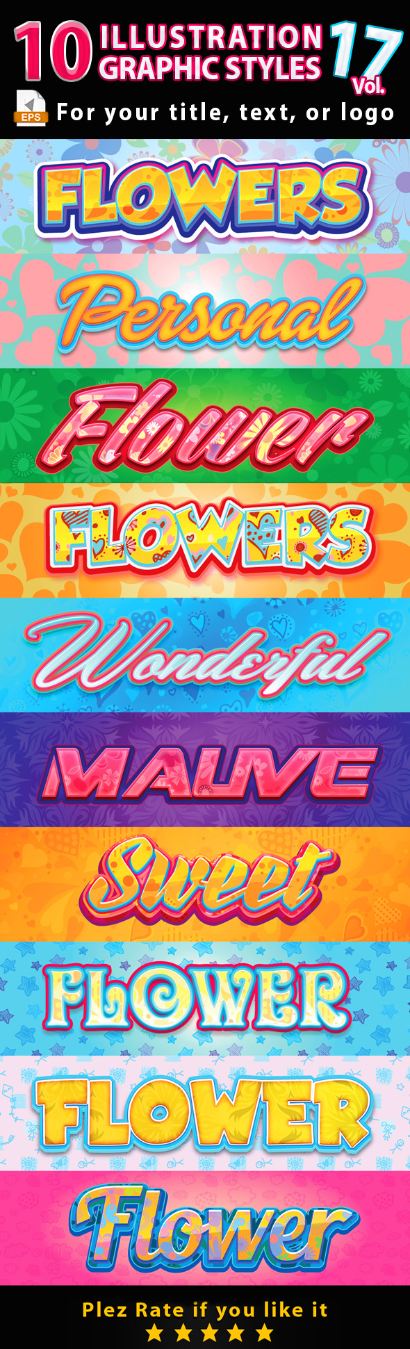 10 Illustrator Graphic Styles Vol.17 - Styles Illustrator